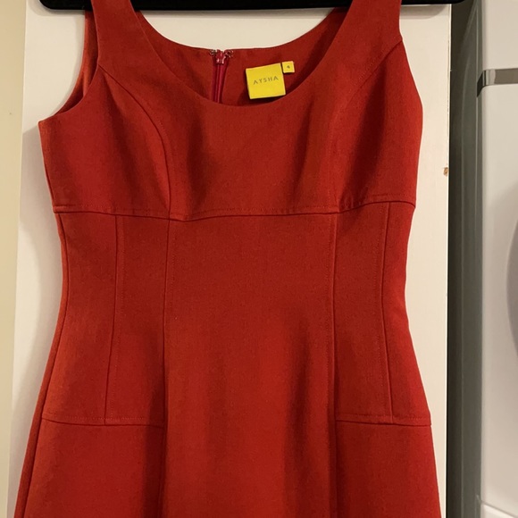 Aysha Red suit jacket with body fitting fringe dress - Picture 7 of 8